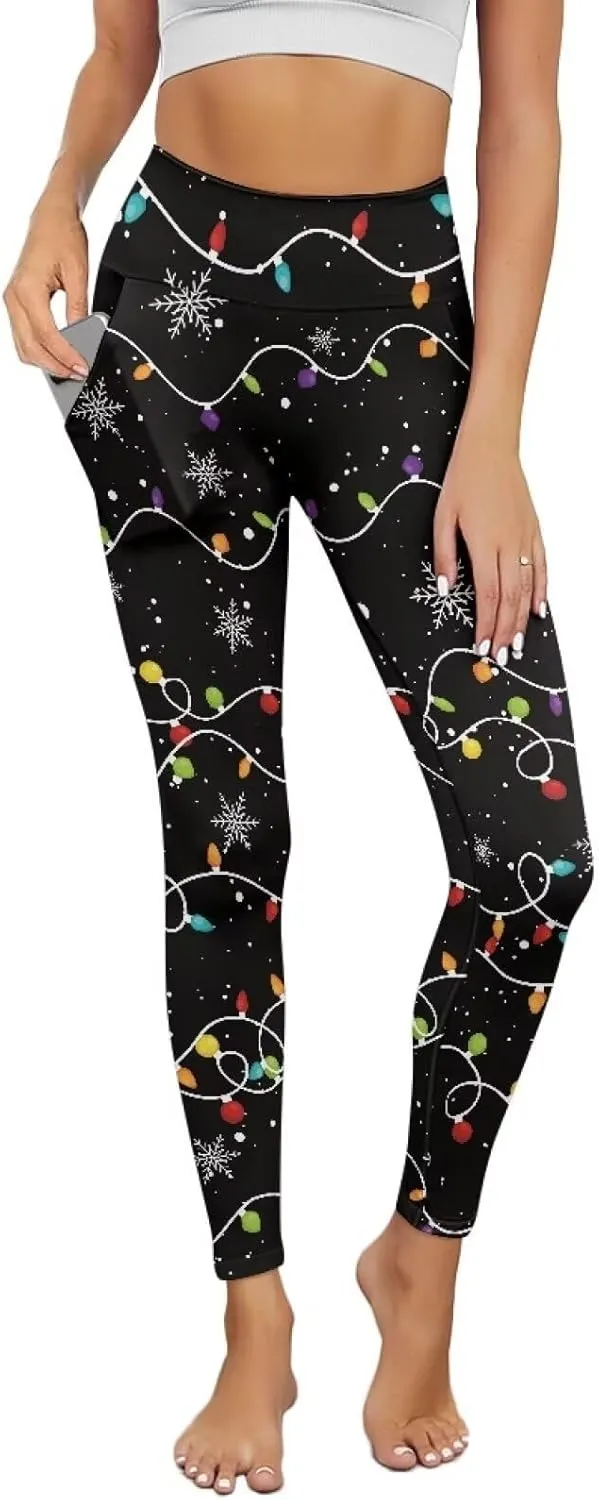 AFPANQZ Leggings with Pockets Women High Waisted Casual Butt Lift Leggings for Winter Fall Gym Yoga Fitness Workout Pants