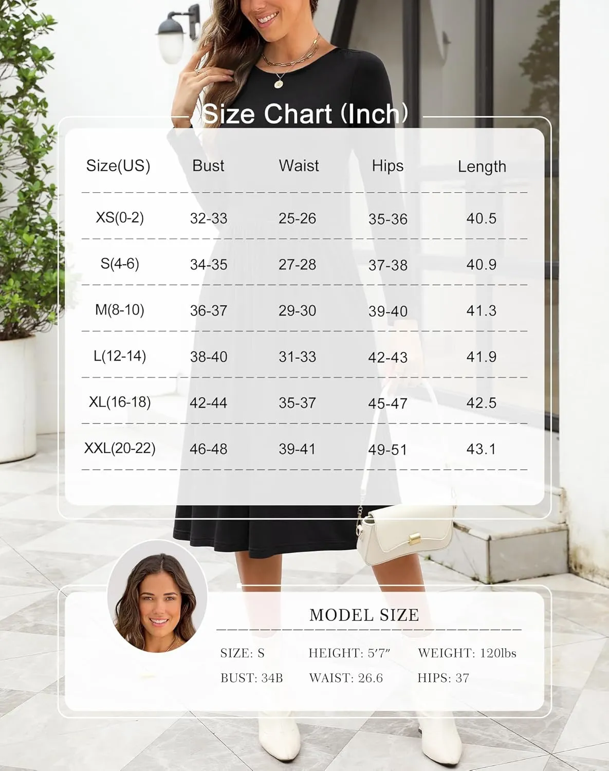 Annebouti Womens Fall Winter Midi Dress with Pockets Solid Flowy Wedding Guest A Line Long Sleeve Dress