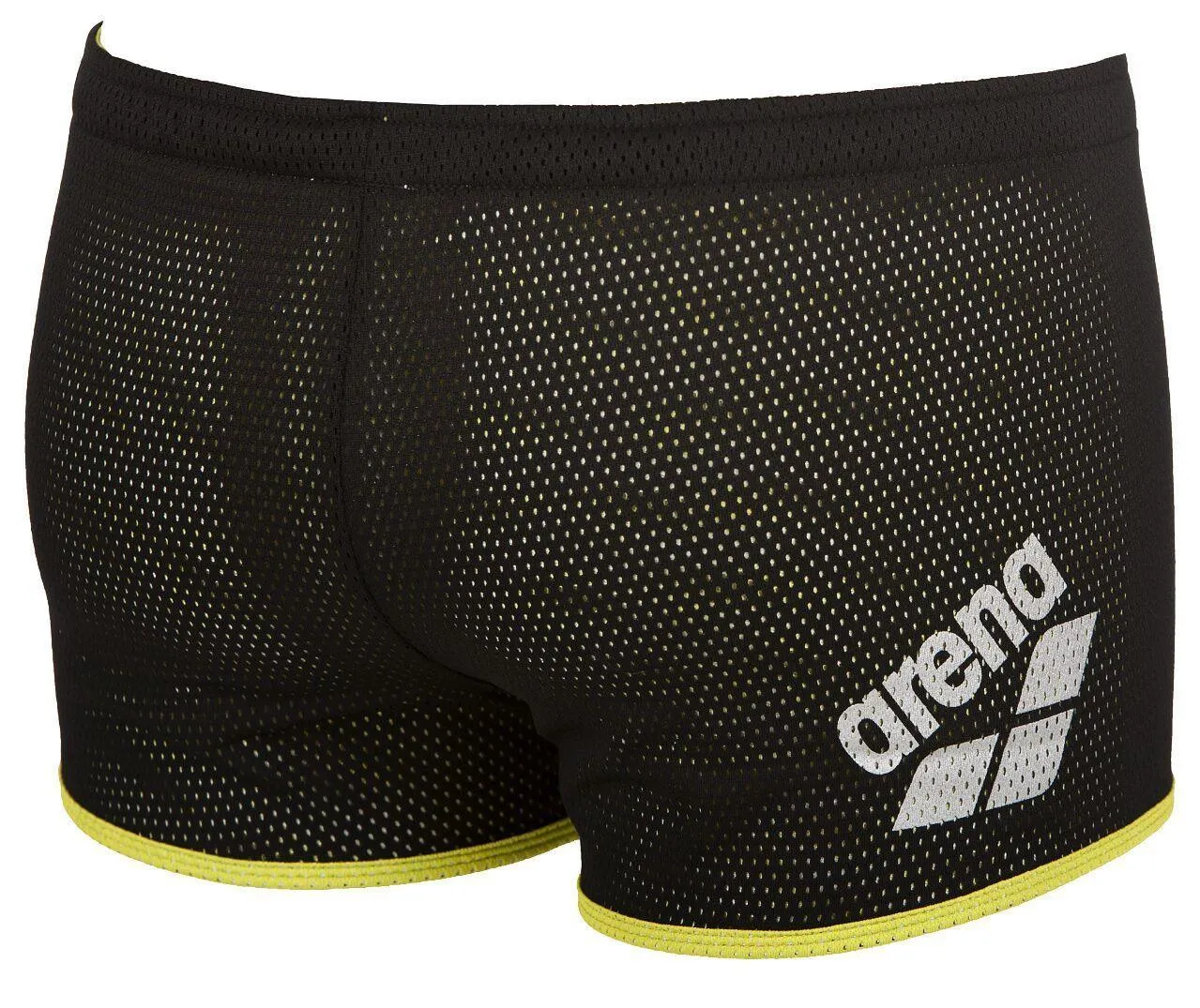 Arena Drag Swimming Shorts in Black Water Resistant with Square Cut