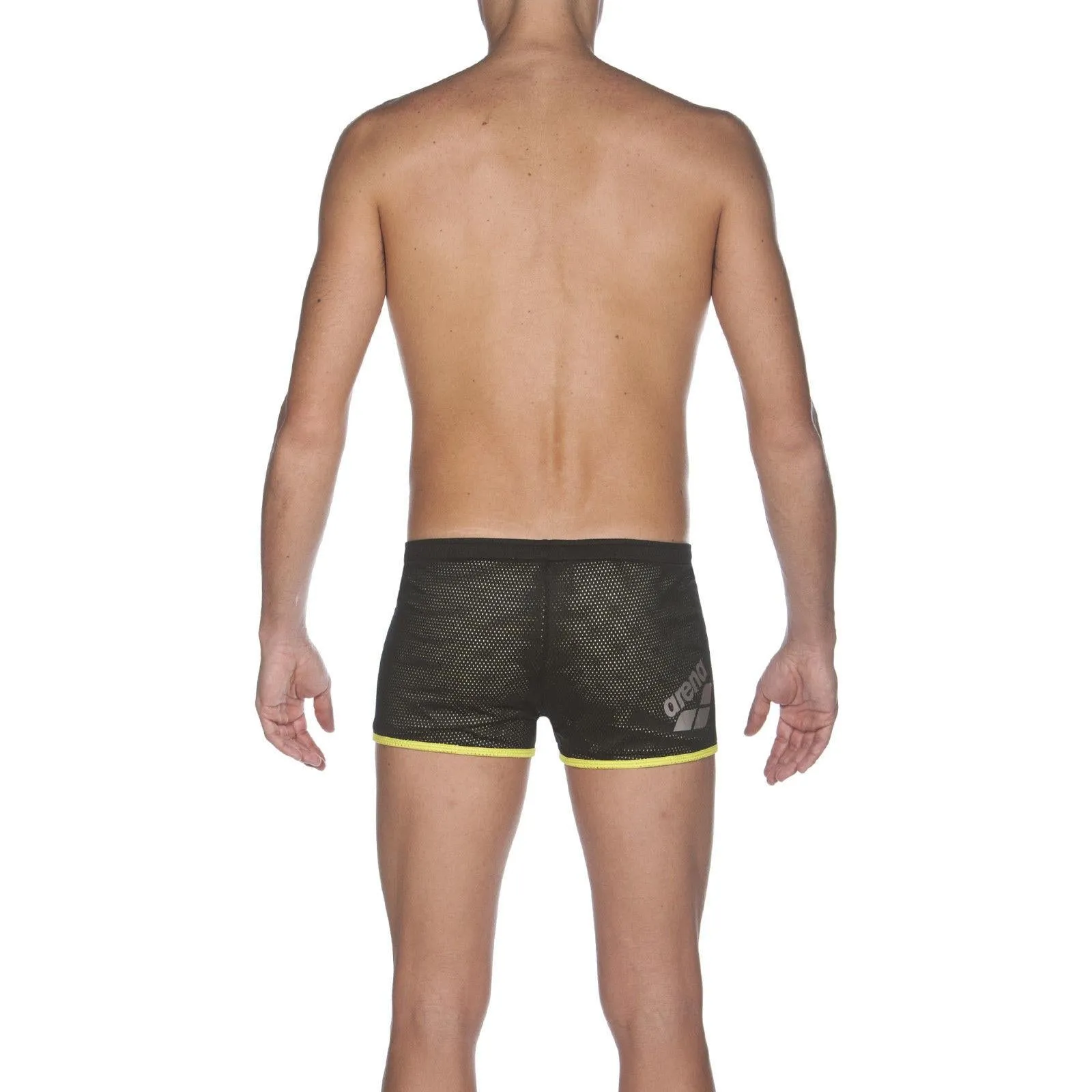 Arena Drag Swimming Shorts in Black Water Resistant with Square Cut
