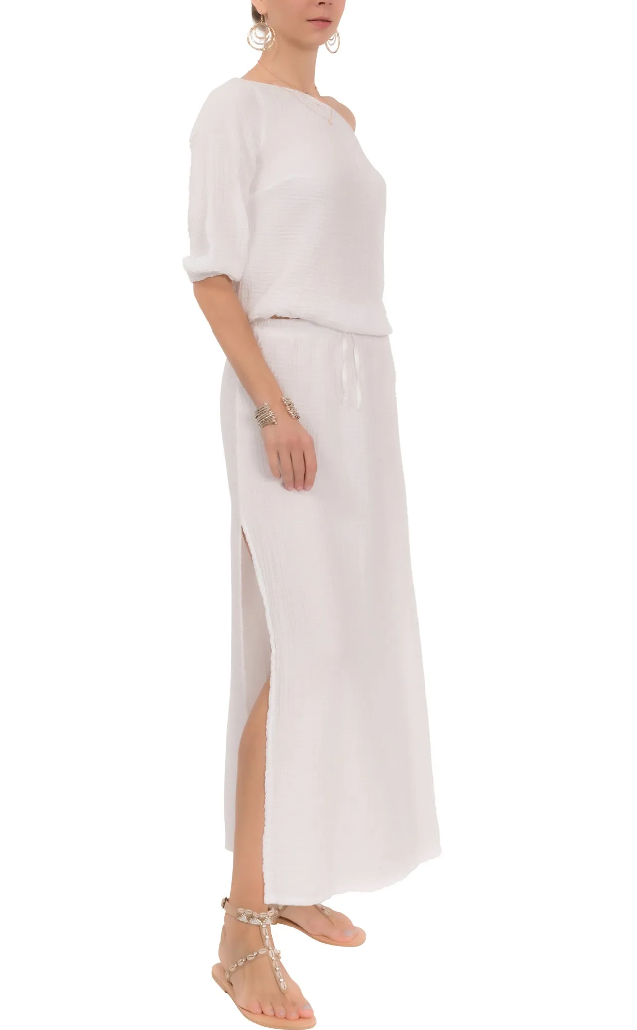 Aria Skirt - Cotton Bermuda Gauze