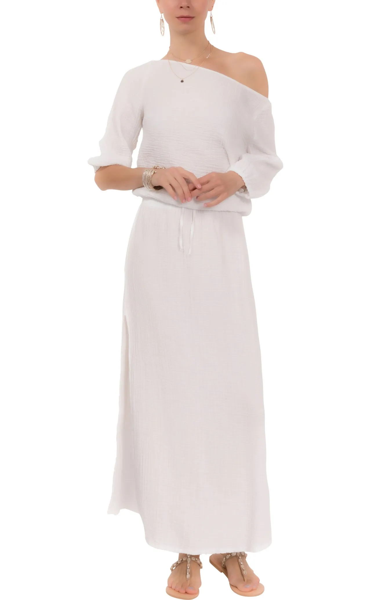 Aria Skirt - Cotton Bermuda Gauze