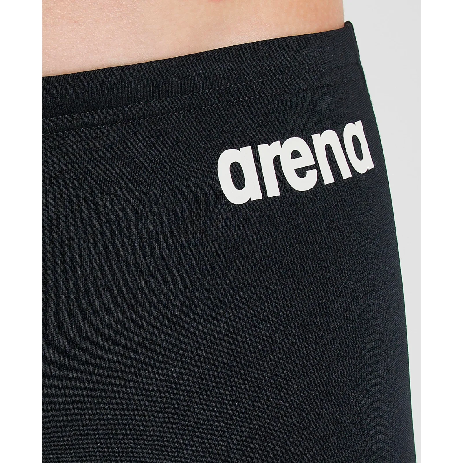 BOYS' TEAM SWIM SHORT SOLID - BLACK