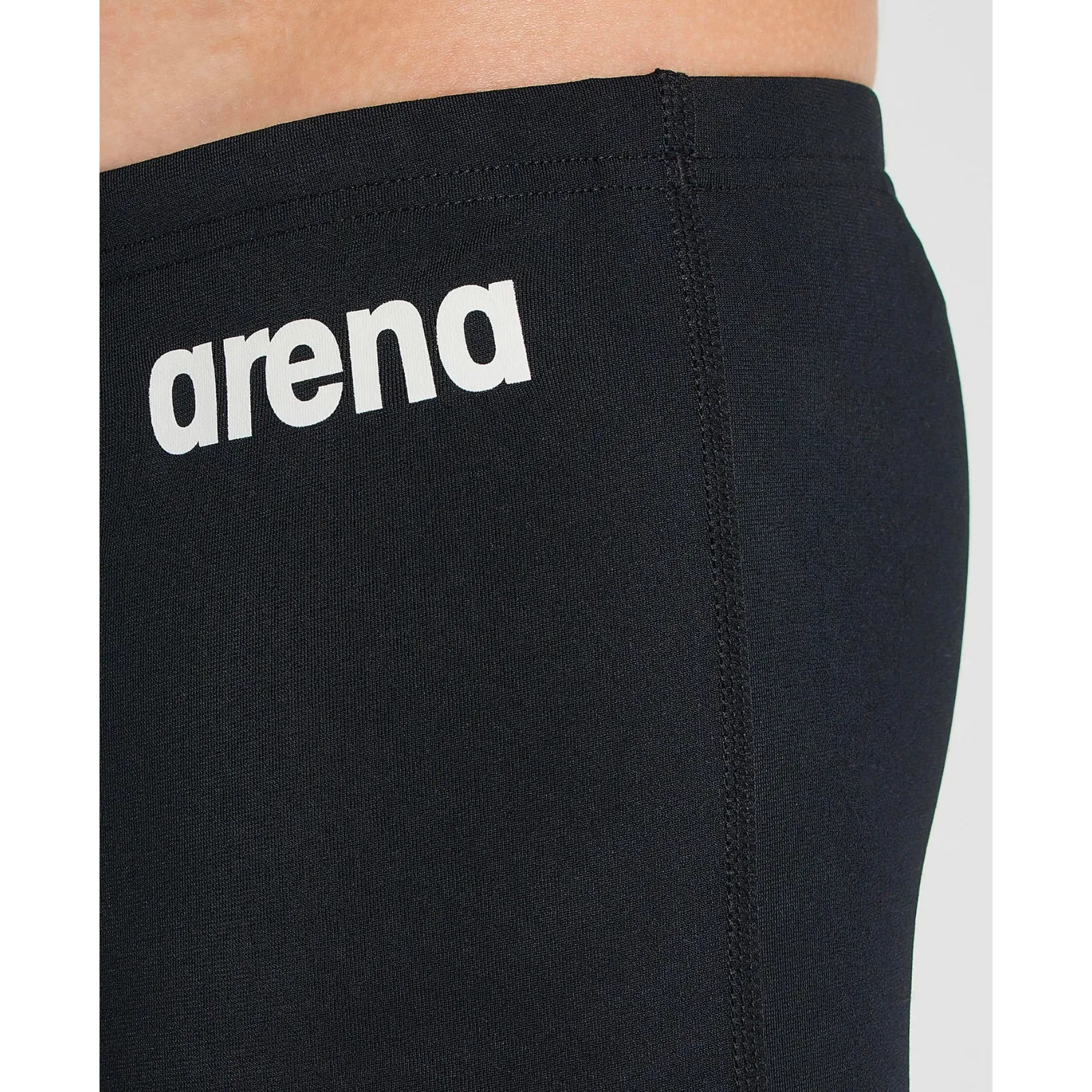 BOYS' TEAM SWIM SHORT SOLID - BLACK
