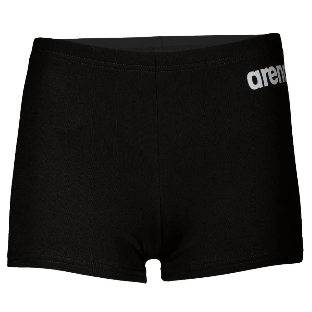 BOYS' TEAM SWIM SHORT SOLID - BLACK