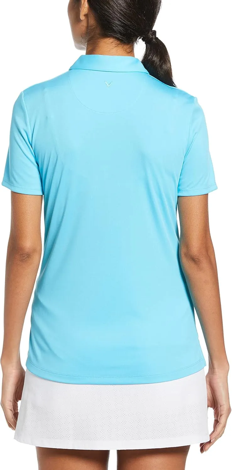 Callaway Women's Tournament Short Sleeve Golf Polo Shirt, Added Stretch, Moisture-Wicking, Sun Protection