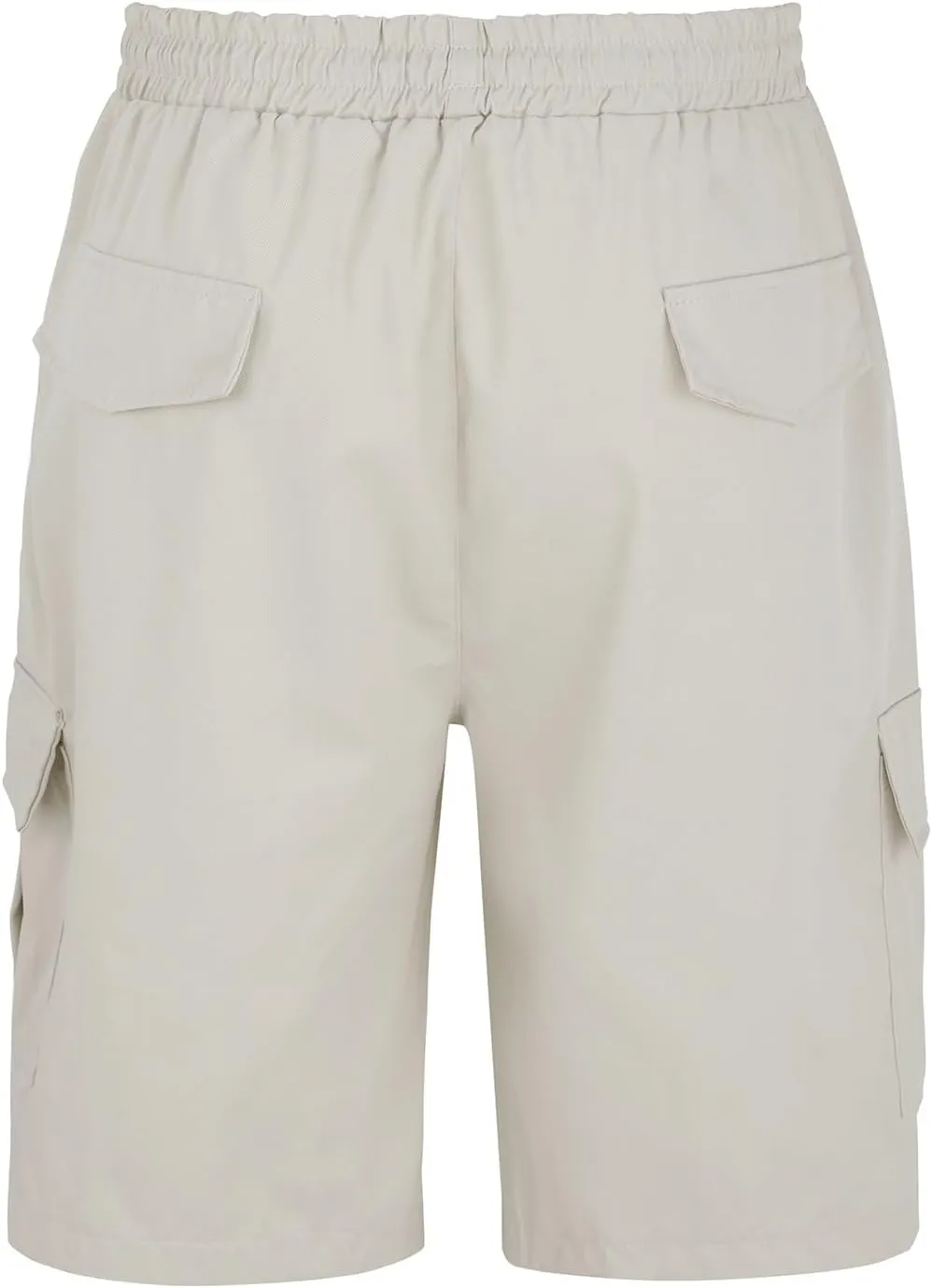Cargo Shorts for Men Big and Tall Summer Casual Work Shorts Drawstring Elastic Waist Knee Length Bermuda Short 2025