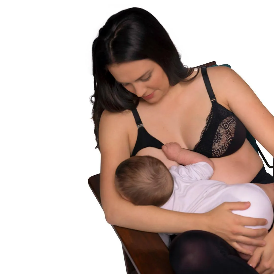 Carriwell Soft As Silk Nursing Bra  - Black