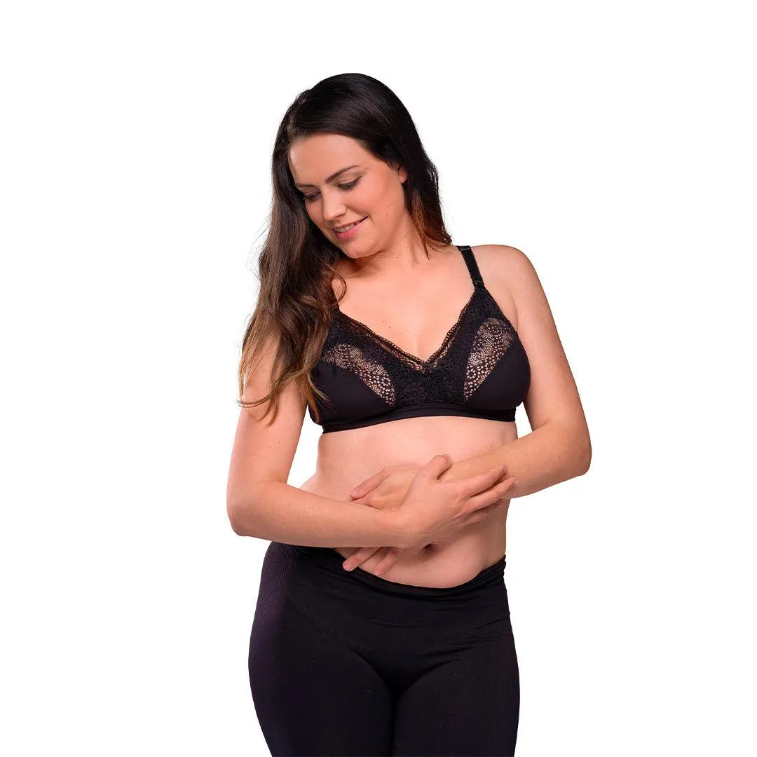 Carriwell Soft As Silk Nursing Bra  - Black