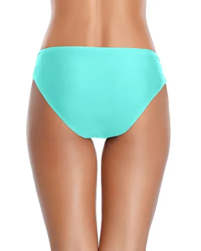 Cheeky High Cut Bikini Bottoms for Women Ruched Bathing Suit Bottoms