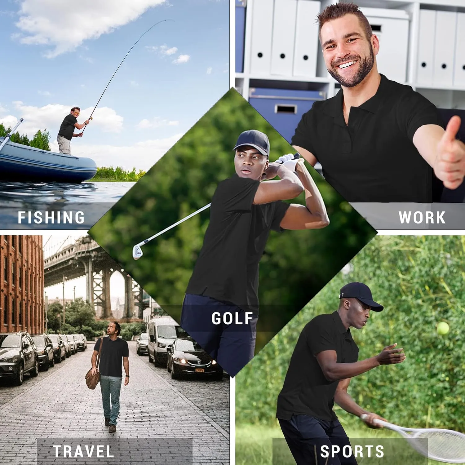 Custom Polo Design Your Own Golf Personalized Shirt for Men Tee Print Embroidered Logo Text Photo Logo