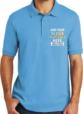 Custom Shirts Add Your Design Text Logo Photo for Men Personalized Polo T-Shirt
