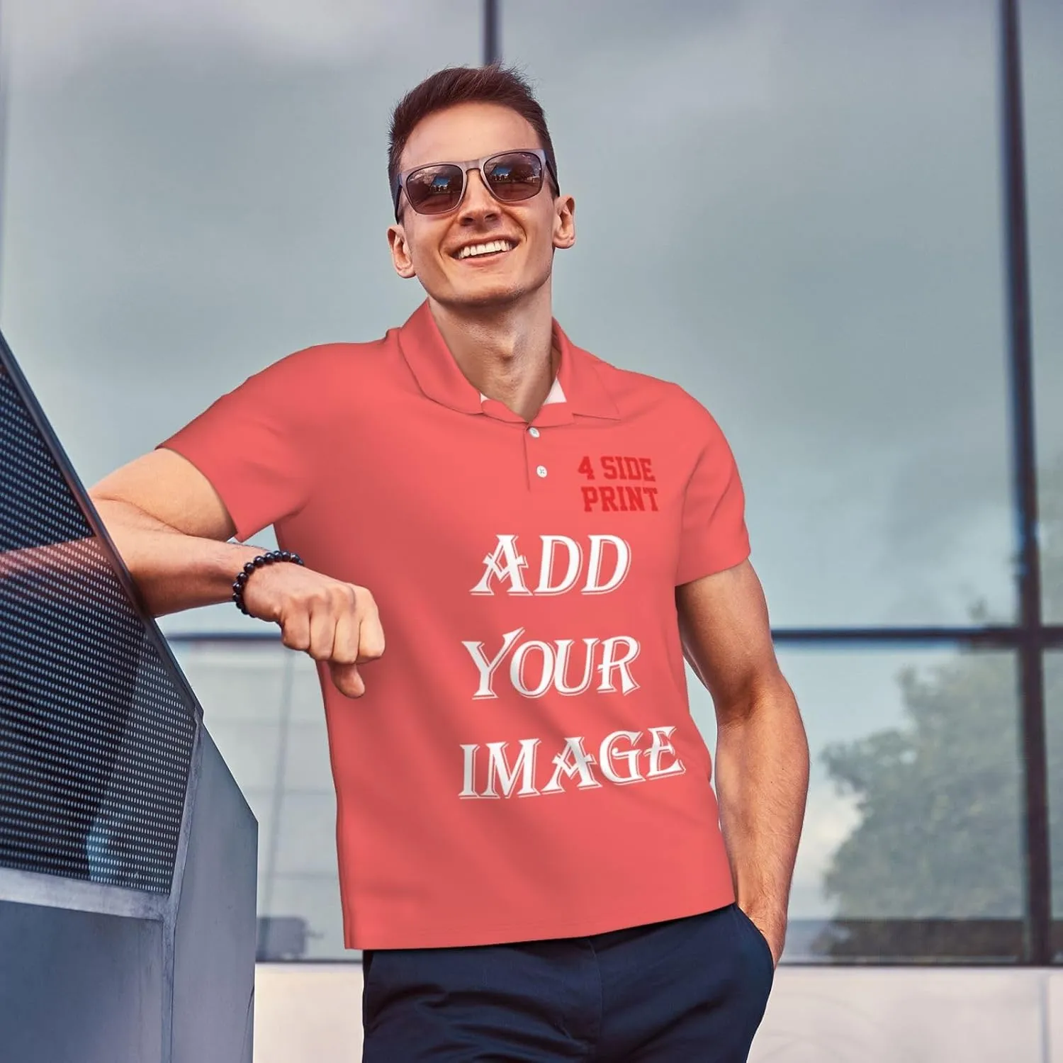 Custom Shirts for Men Customized Polo Shirts with Logo Text Photo Design Your own Valentine's Day Gift