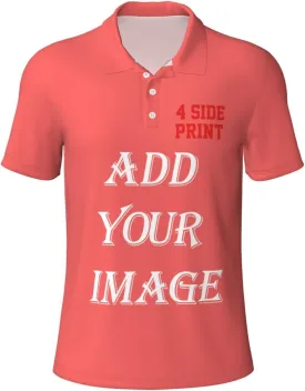 Custom Shirts for Men Customized Polo Shirts with Logo Text Photo Design Your own Valentine's Day Gift