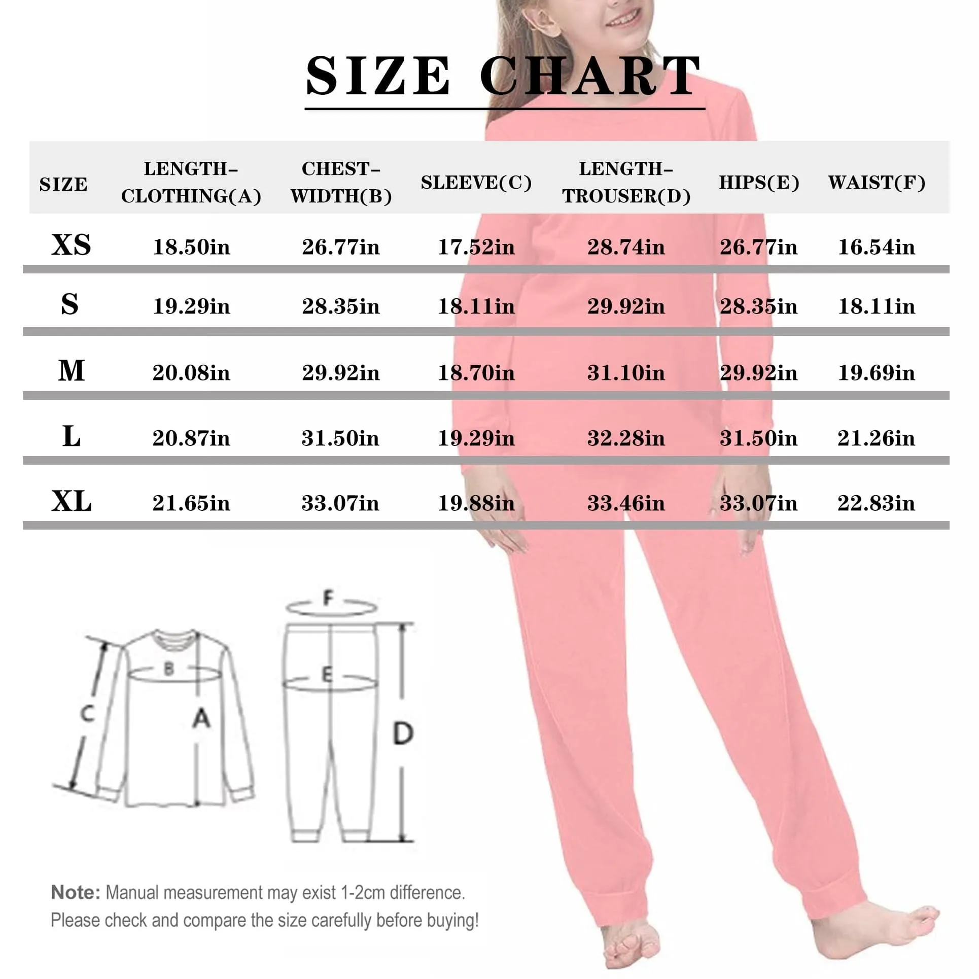 #For 6-12Y Custom Pets Face Pajamas Pink Sleepwear Personalized Kids Long Sleeve Pajama Set