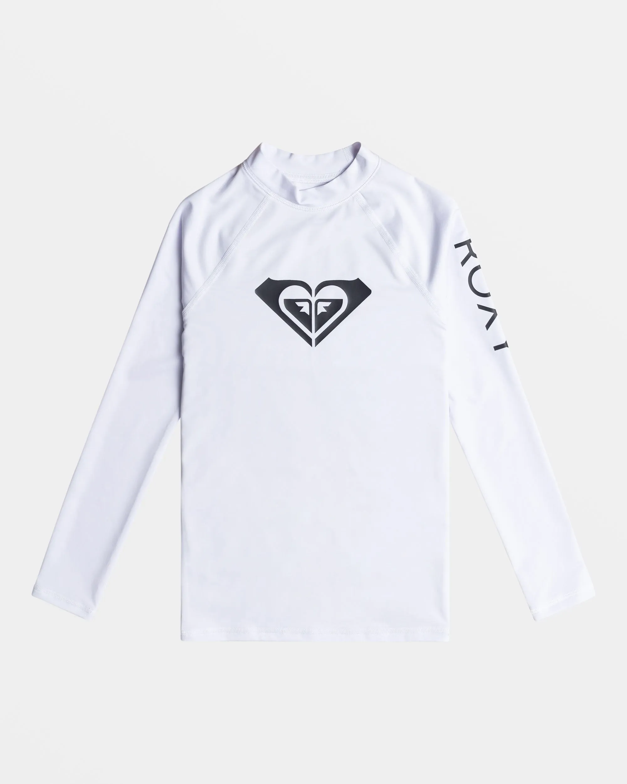 Girls 7-16 Whole Hearted Long Sleeve UPF 50 Rashguard - Bright White