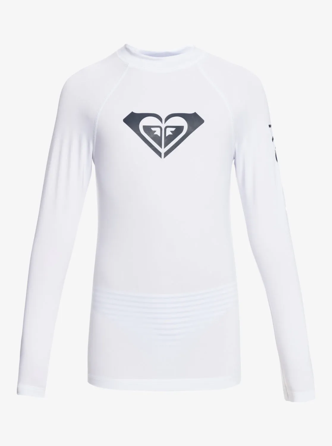 Girls 7-16 Whole Hearted Long Sleeve UPF 50 Rashguard - Bright White