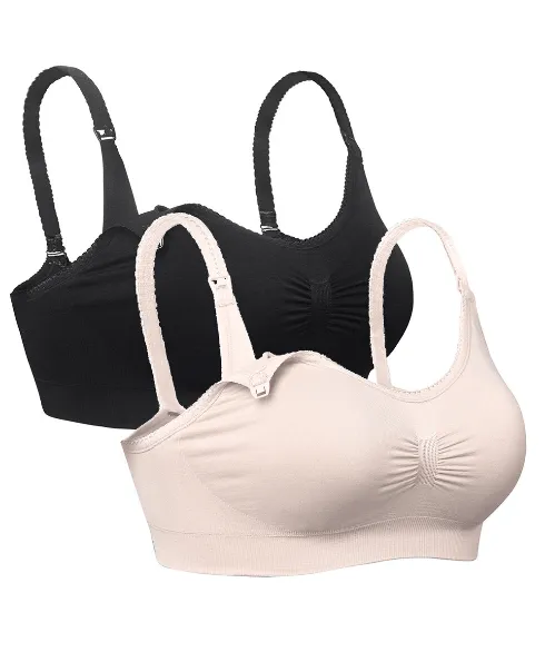 iLoveSIA 2PACK Nursing Bra for Sleeping Breast Feeding Women