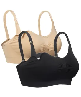 iLoveSIA 2PACK Nursing Bra for Sleeping Breast Feeding Women
