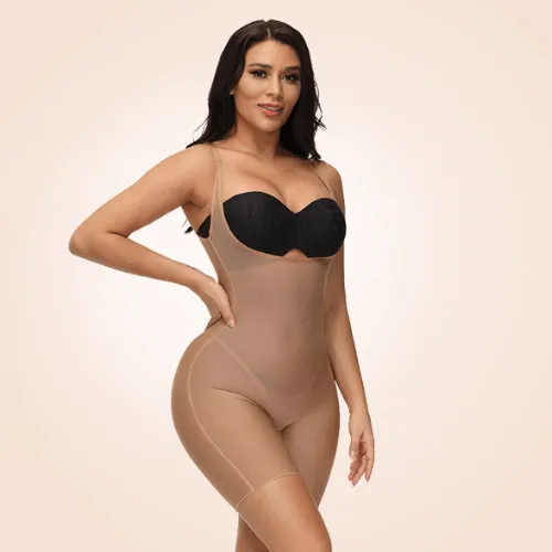 Low Back Sheer Sculpting BodySuit Invisible Shapewear