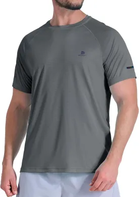 Men's Summer Short Sleeve Shirts Quick Dry Workout Lightweight T-Shirts Gym Running Swim Athletic Shirt