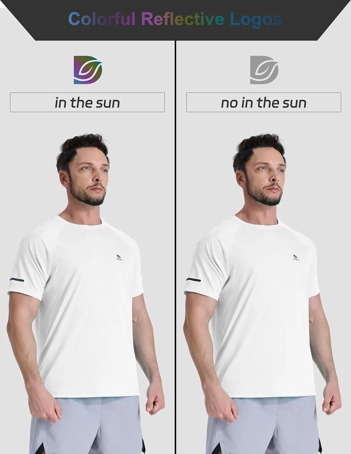 Men's Summer Short Sleeve Shirts Quick Dry Workout Lightweight T-Shirts Gym Running Swim Athletic Shirt