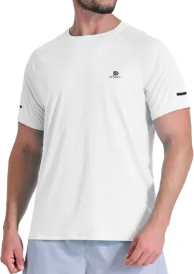 Men's Summer Short Sleeve Shirts Quick Dry Workout Lightweight T-Shirts Gym Running Swim Athletic Shirt