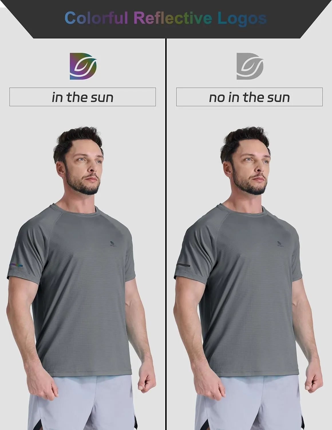 Men's Summer Short Sleeve Shirts Quick Dry Workout Lightweight T-Shirts Gym Running Swim Athletic Shirt