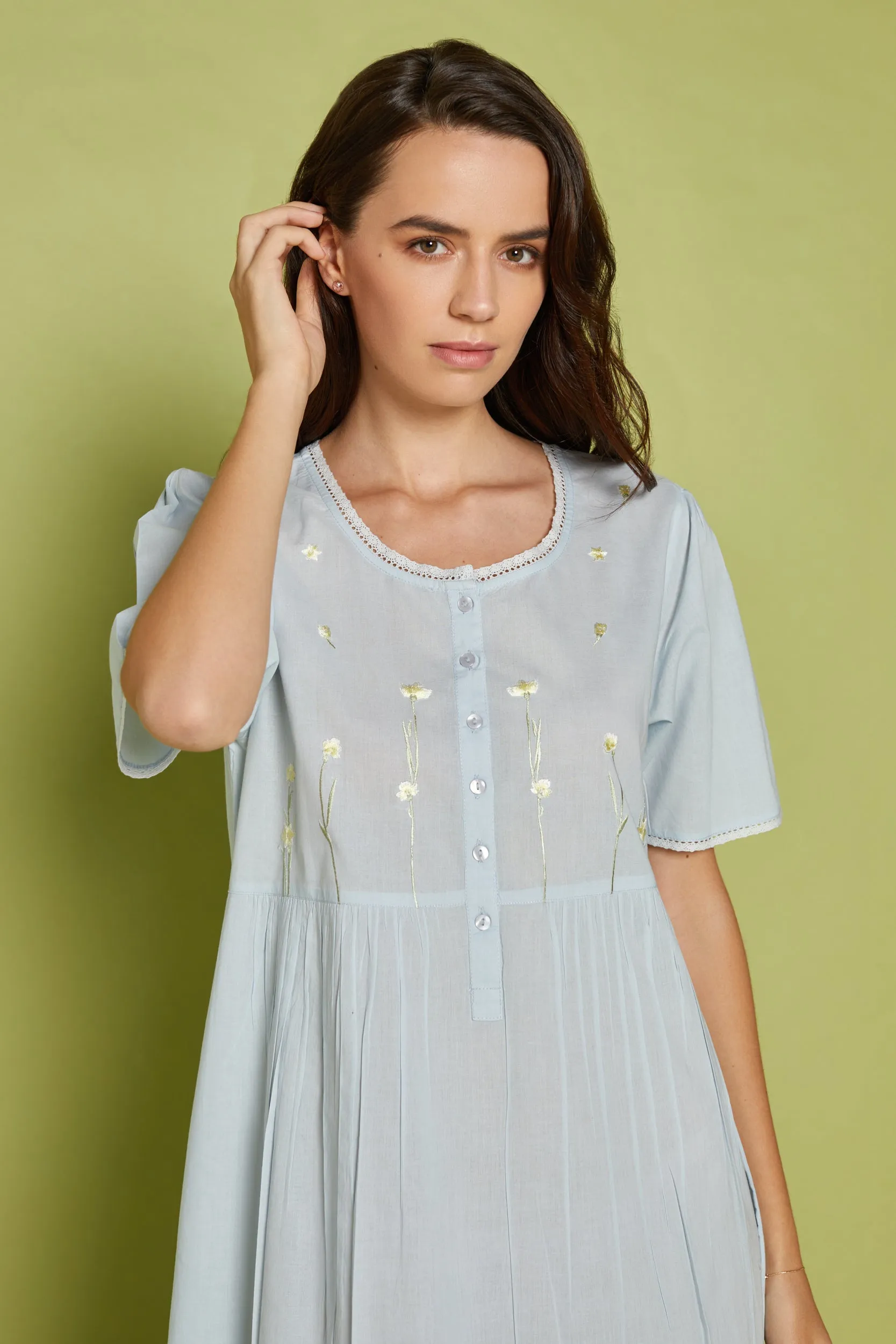 Nightdress Floralia Blue