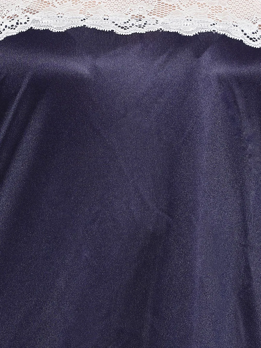 Nightslip With Lace In Navy