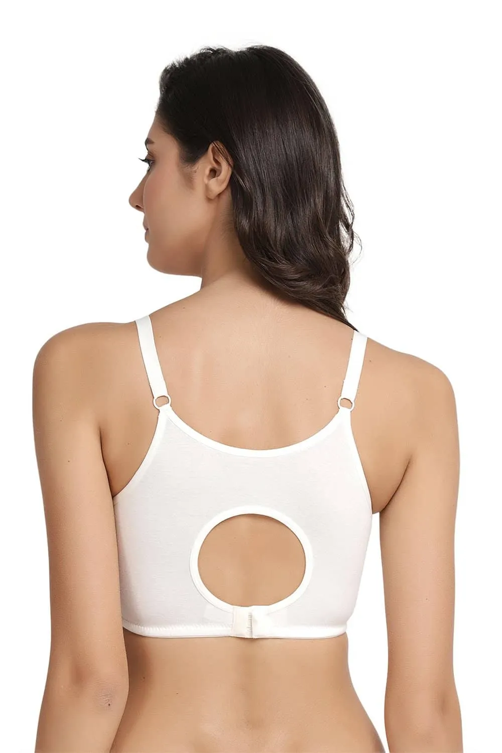 Organic Cotton Antimicrobial Support Mama Starter Bra Kit (Pack of 3)-IMBK04-White-