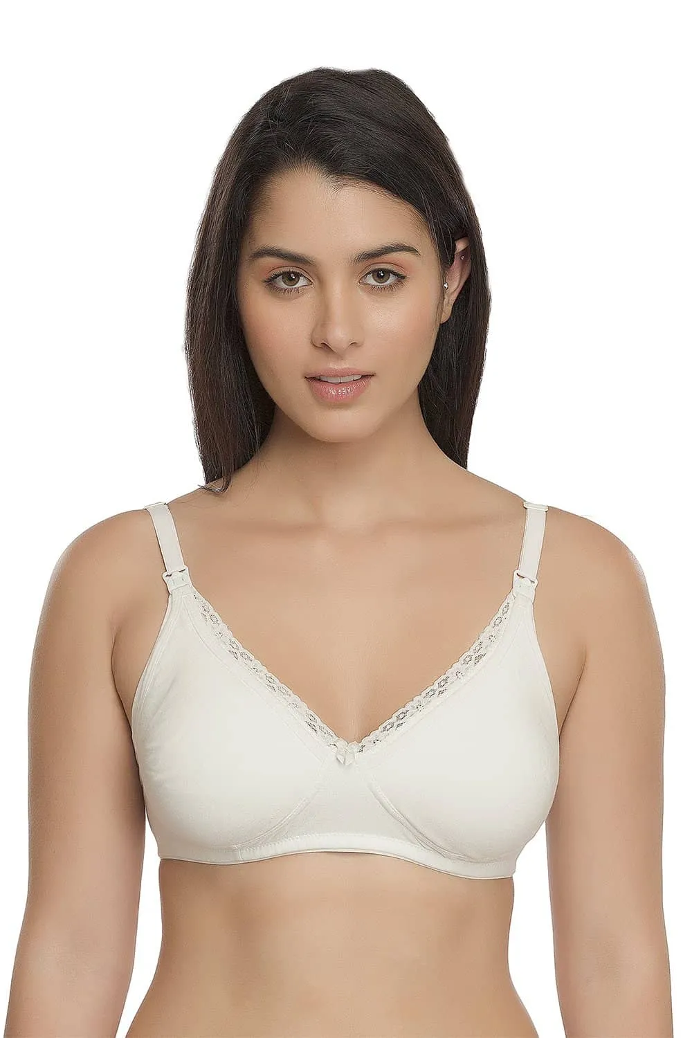 Organic Cotton Antimicrobial Support Mama Starter Bra Kit (Pack of 3)-IMBK04-White-