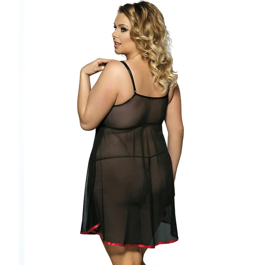 Plus Size Sexy Lingerie Sexy Suspender Skirt Pajamas Nightdress Sexy Lingerie