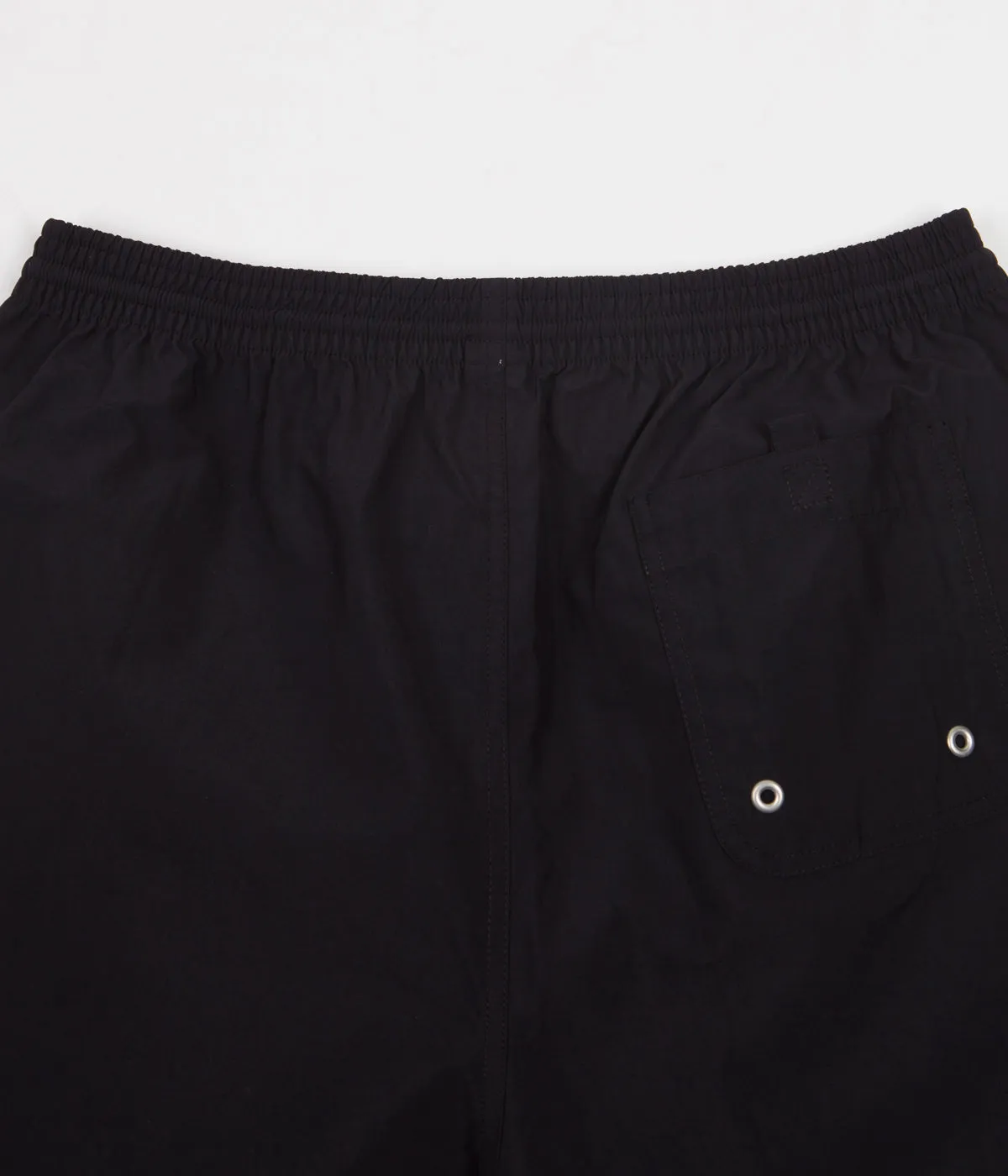 Polar Square Stripe Swim Shorts - Black / Brown