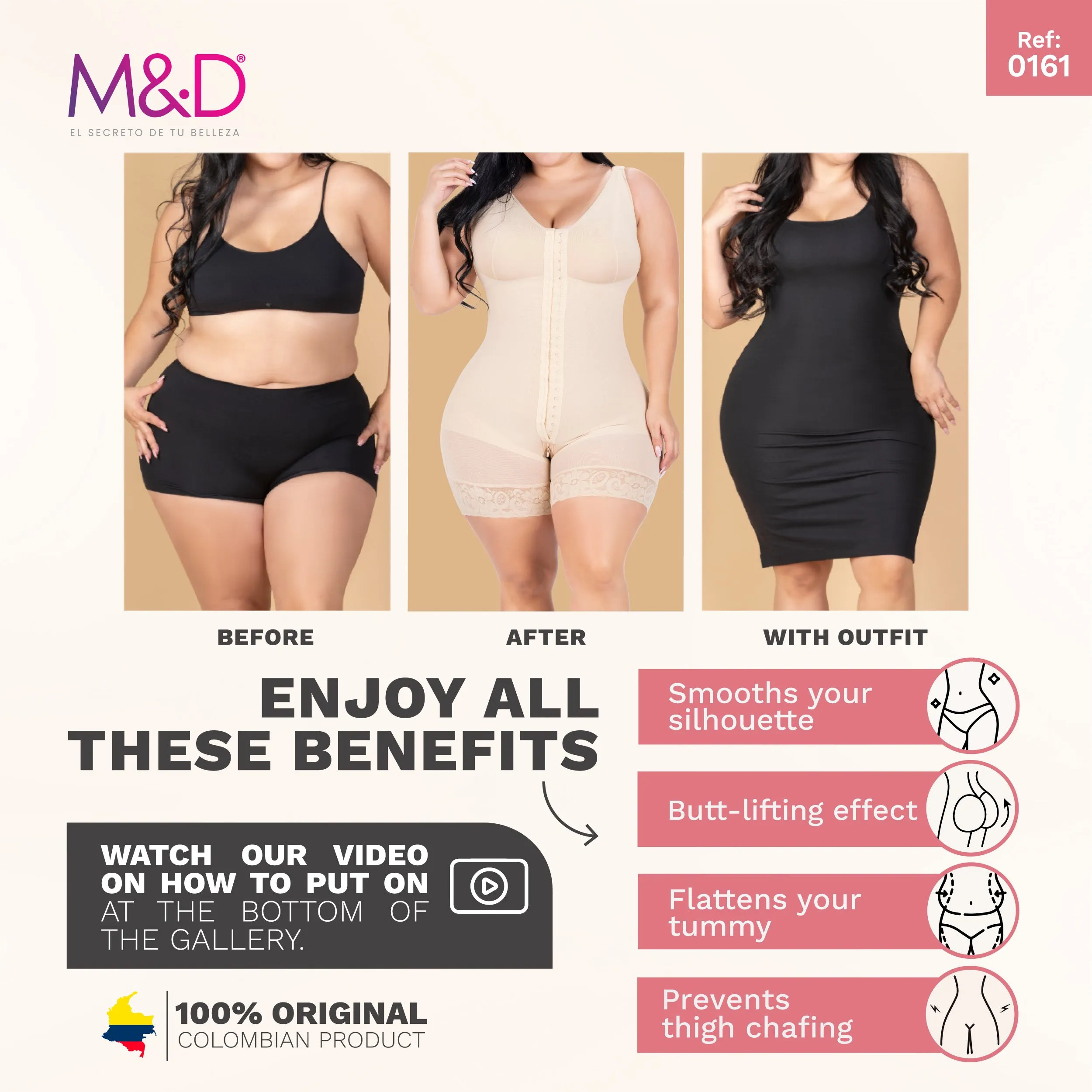 Post-Surgery Tummy Tuck Faja with Bathroom-Friendly Crotch & High Compressive Fabrics MYD 0161