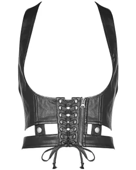 Punk Rave Furiosa Womens Dieselpunk Harness Vest Top