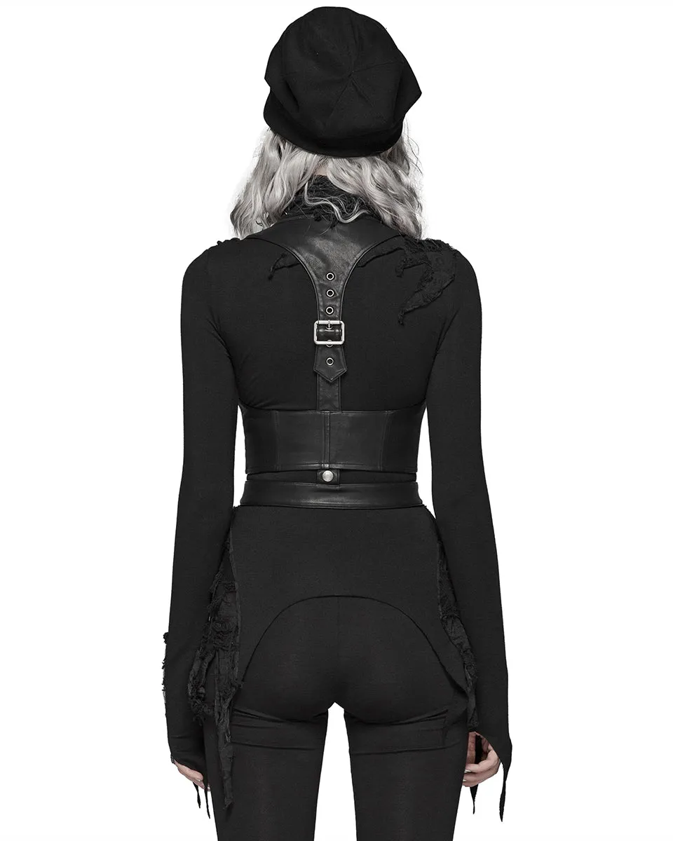 Punk Rave Furiosa Womens Dieselpunk Harness Vest Top