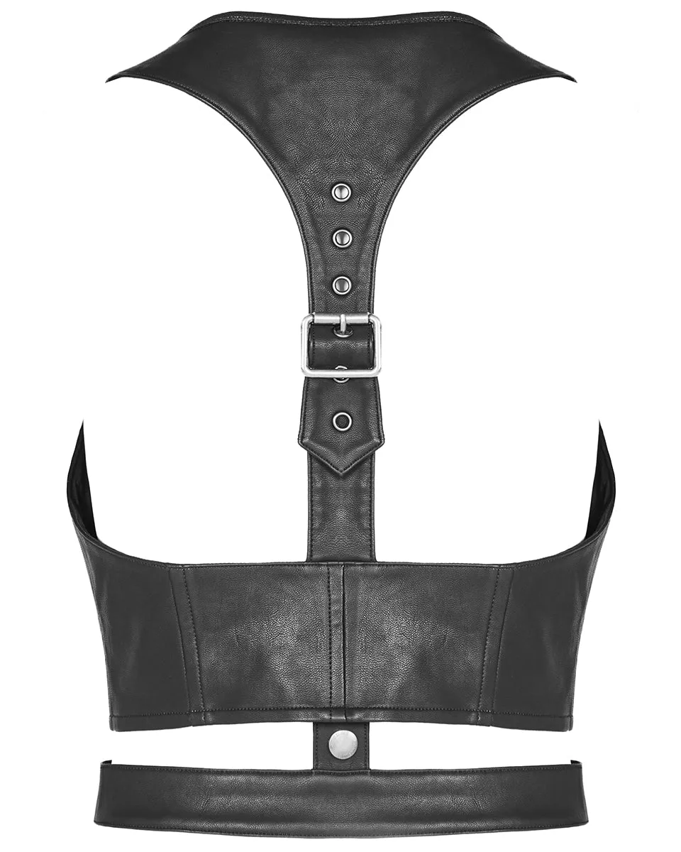 Punk Rave Furiosa Womens Dieselpunk Harness Vest Top