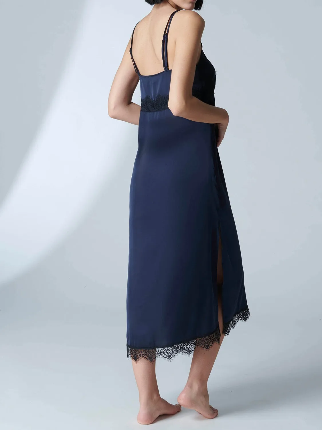 Satin Secrets Long Nightdress - Full Moon
