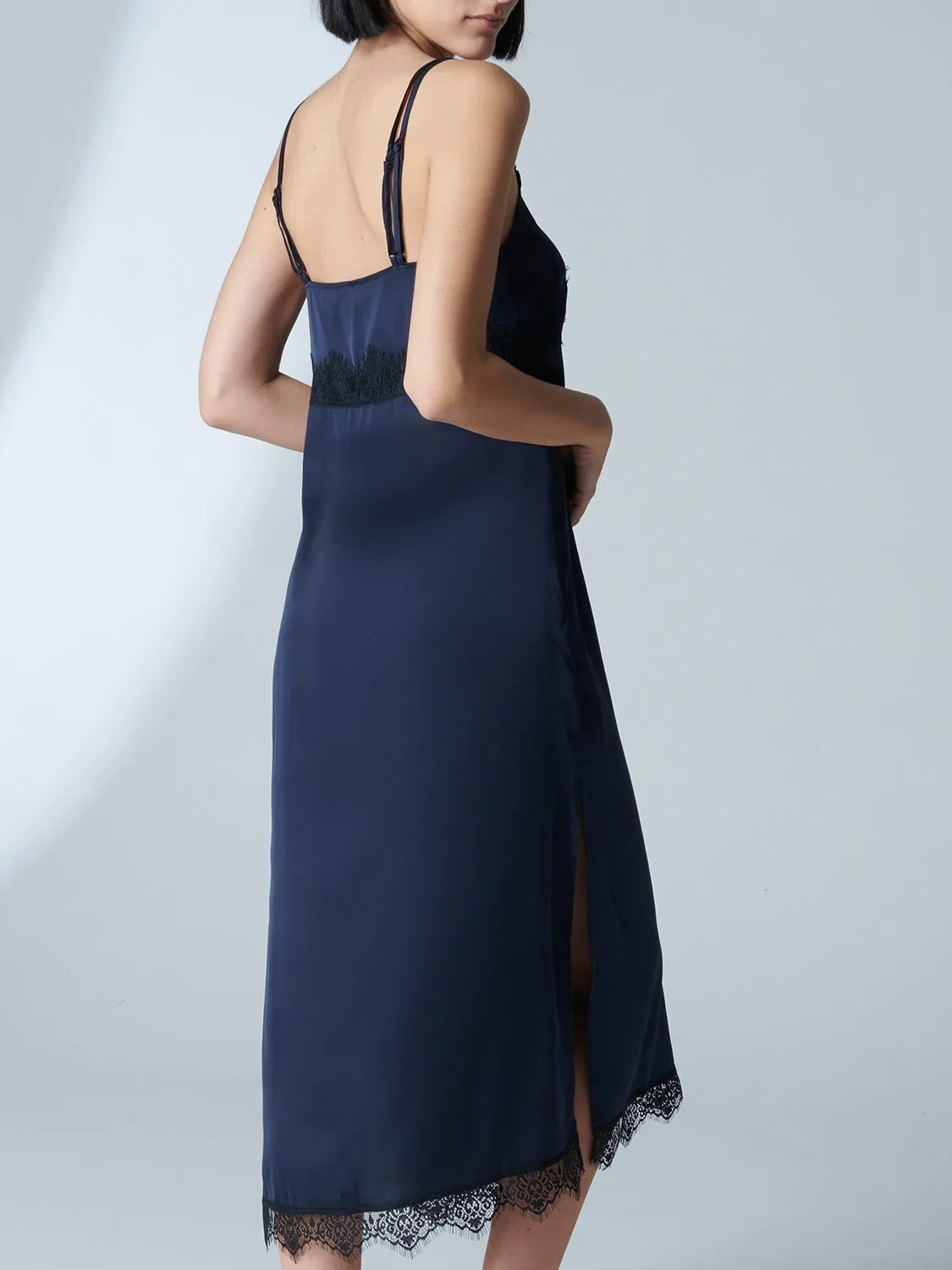 Satin Secrets Long Nightdress - Full Moon