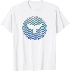 Save The Whales Sea Animal Killer Whale Tail Ocean Orca Wave T-Shirt