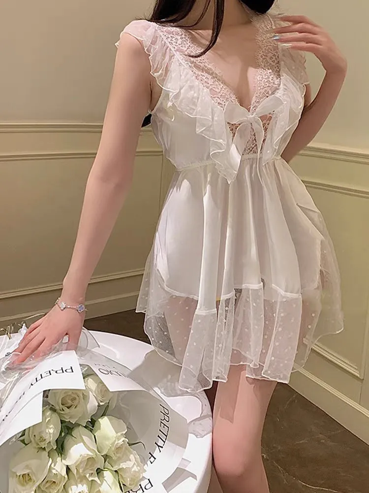 SEXY LACE SUSPENDER NIGHTDRESS KF83749