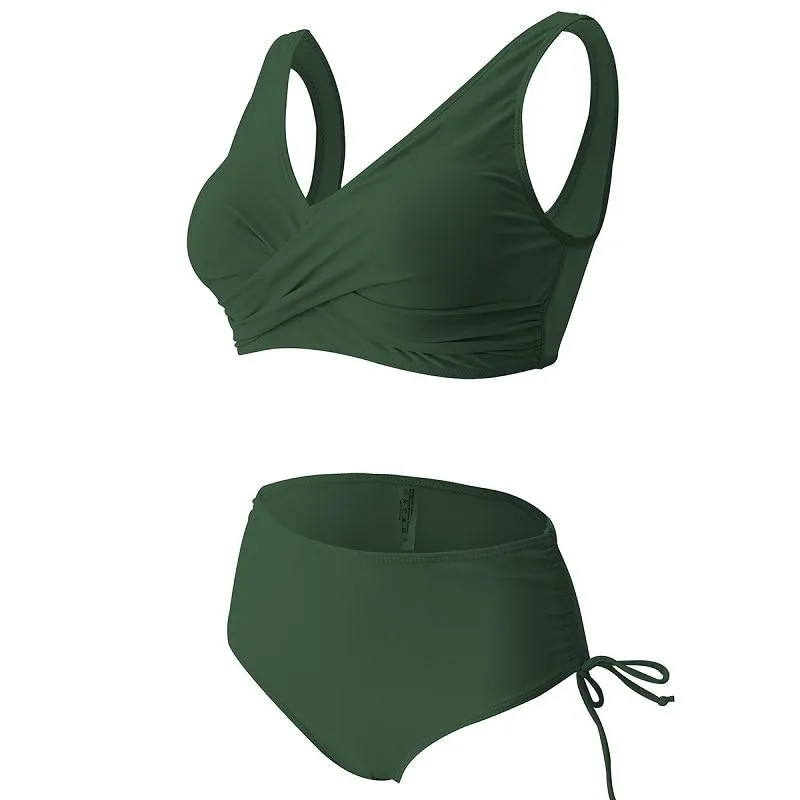 Sexy Women's Summer High Waist Push Up Swimsuit 2 Pieces