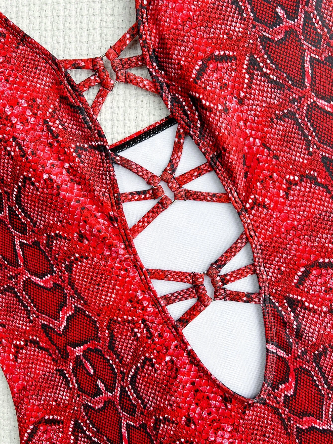 Snakeskin One Piece Swimsuit