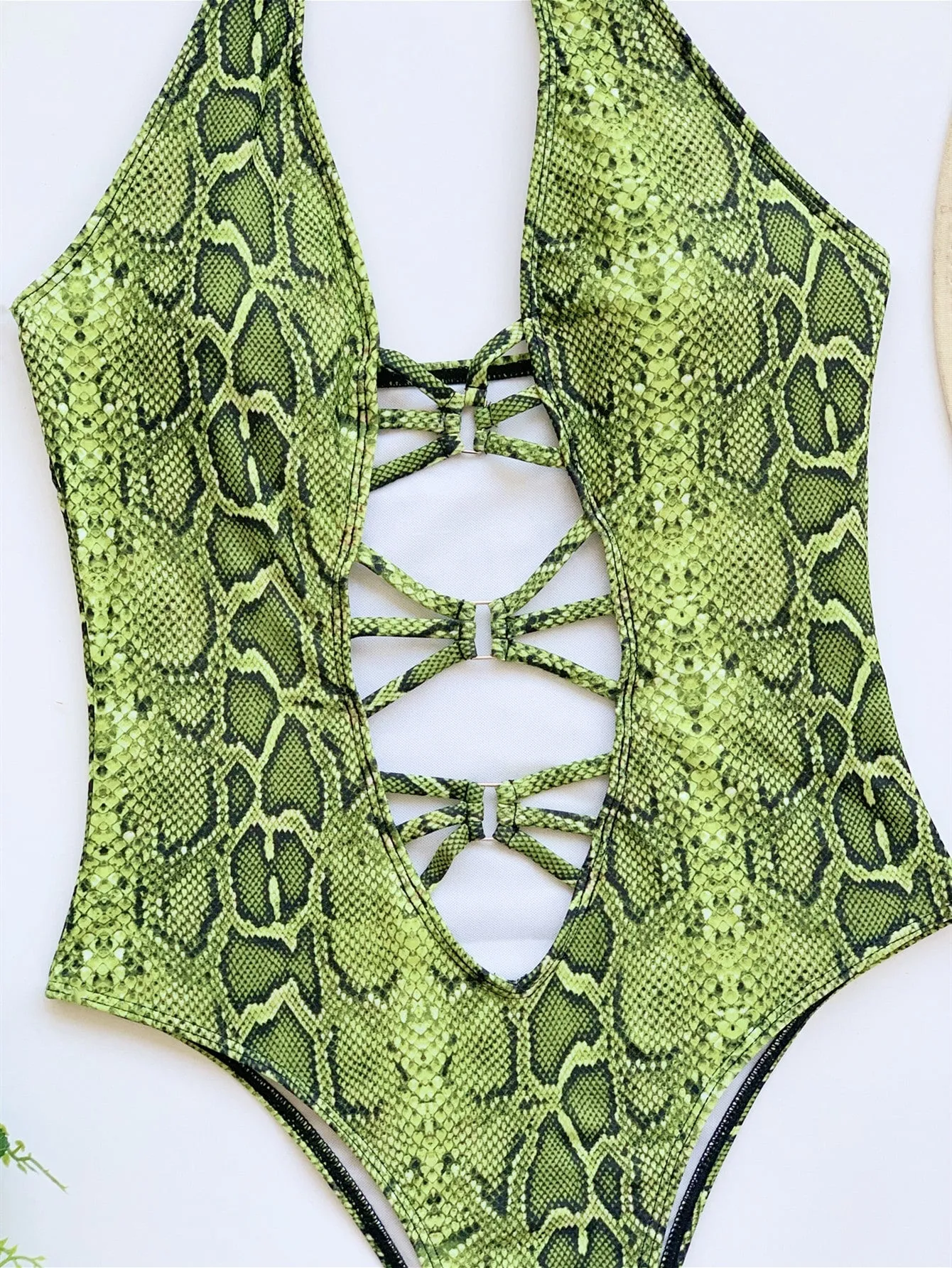 Snakeskin One Piece Swimsuit