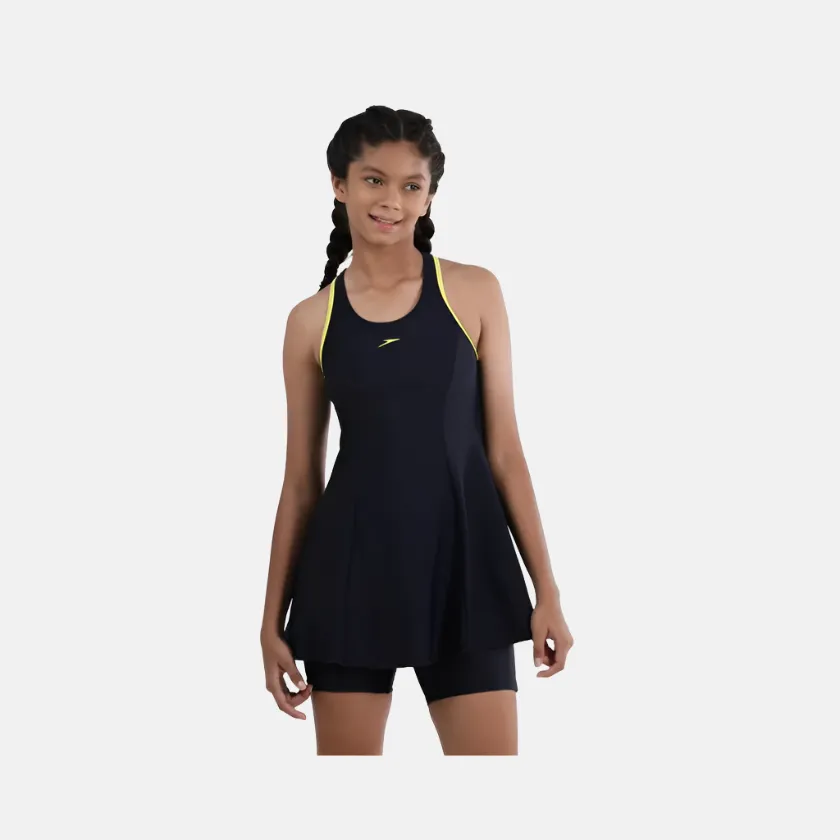 Speedo Endurance Hyperboom Kids Girl Long Sleeve Suntop -True navy/pink