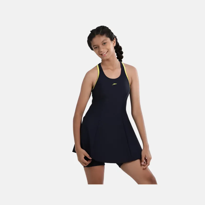 Speedo Endurance Hyperboom Kids Girl Long Sleeve Suntop -True navy/pink