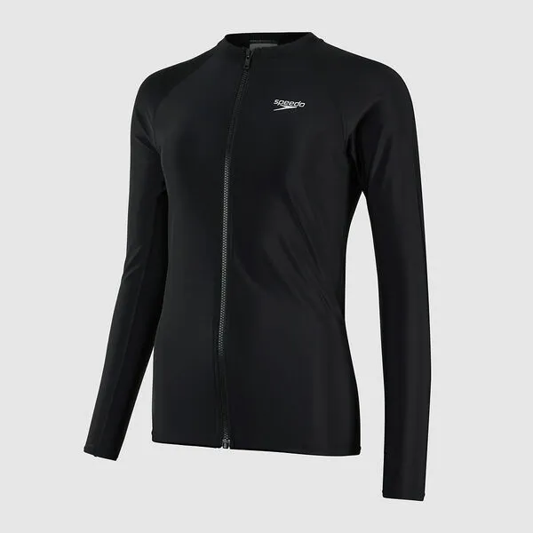Speedo Womens Eco Zip LS Rash Top