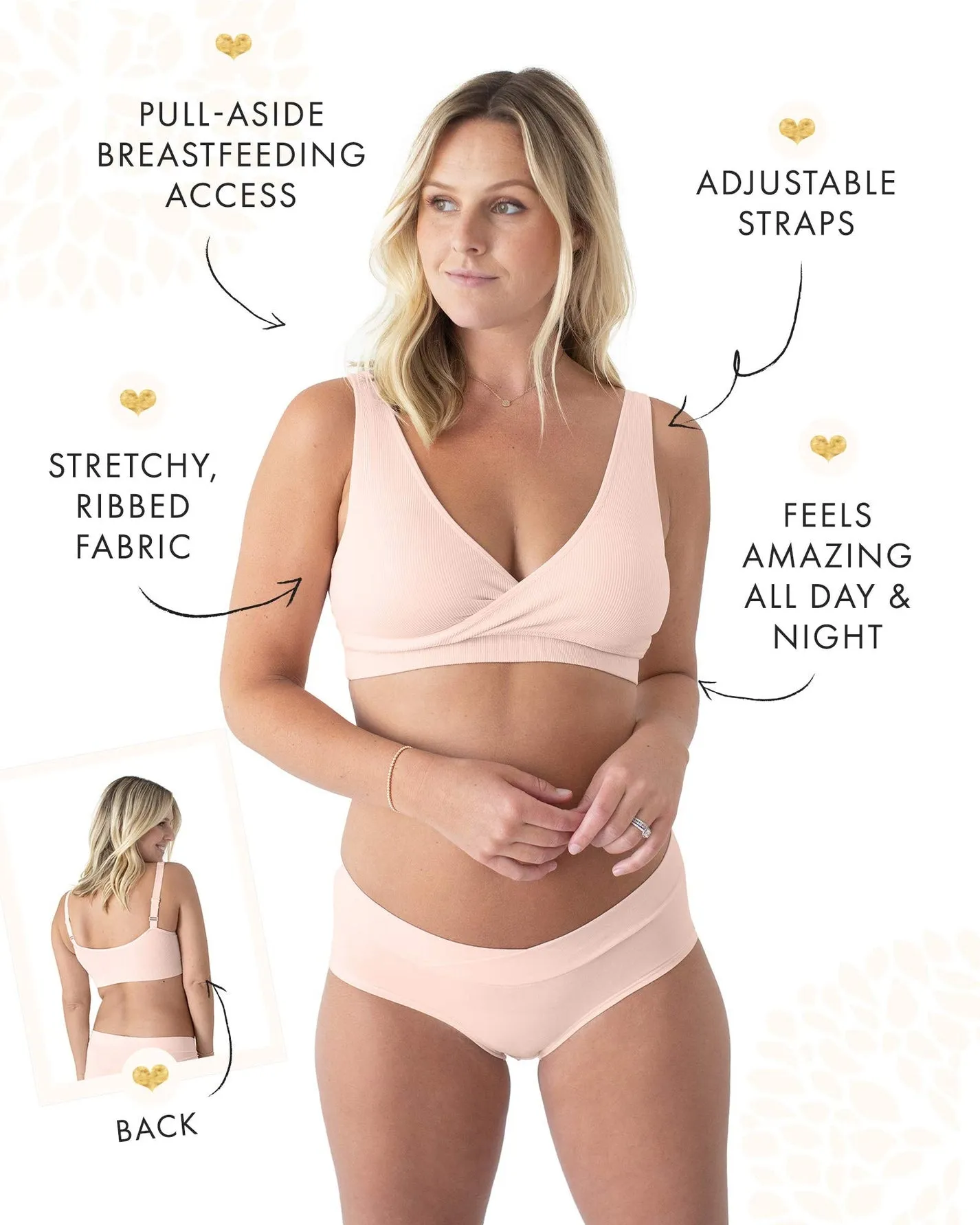 Sublime Adjustable Crossover Nursing and Lounge Bra - Black