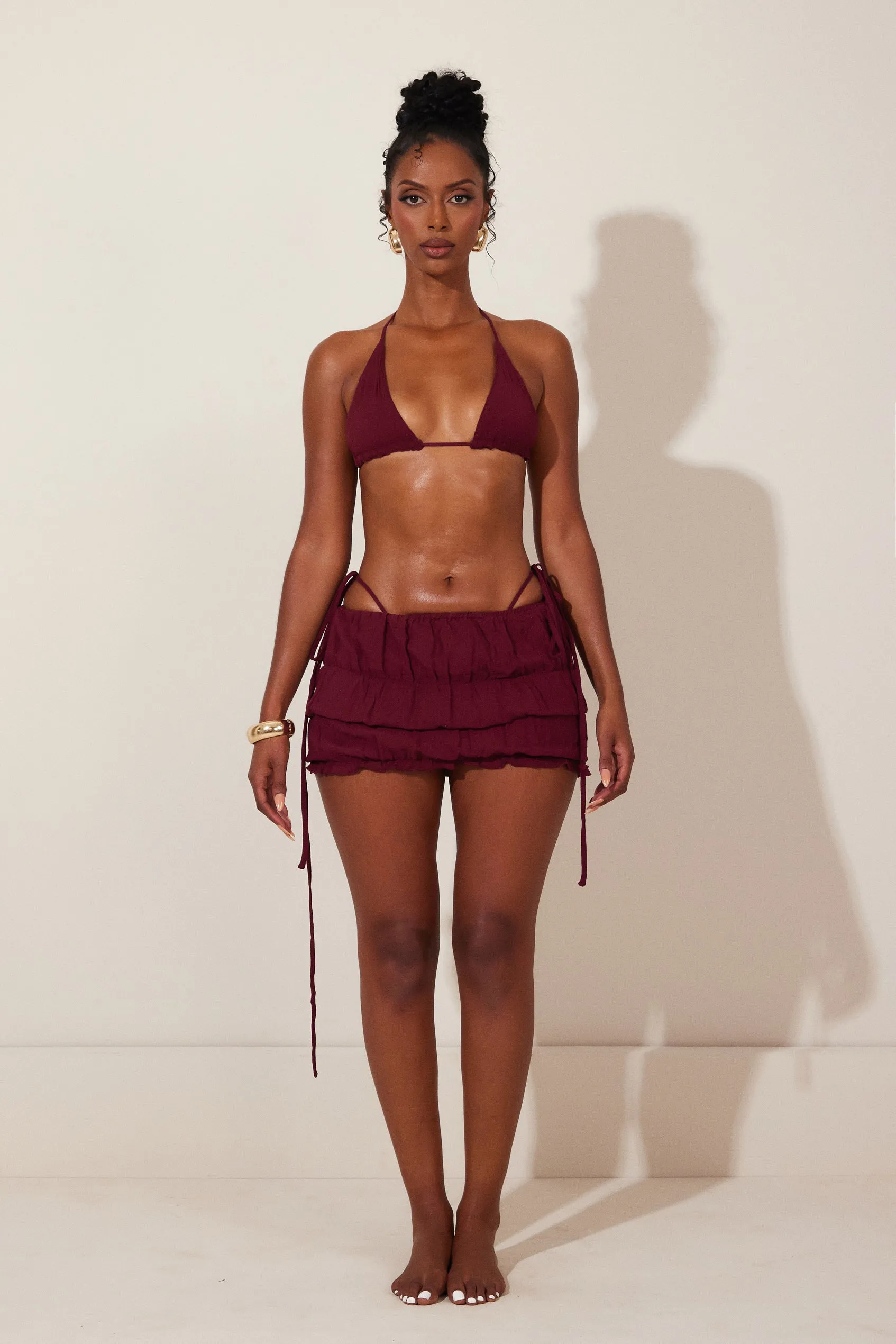 The Benita Skirt in Wine